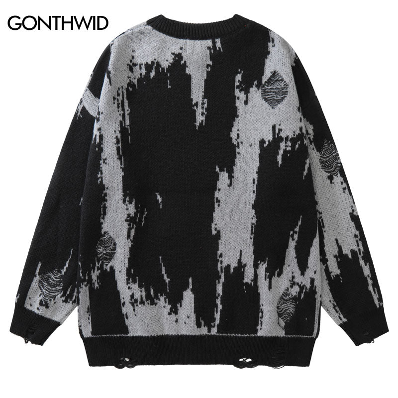 MAVORE Oversized Ripped Sweater