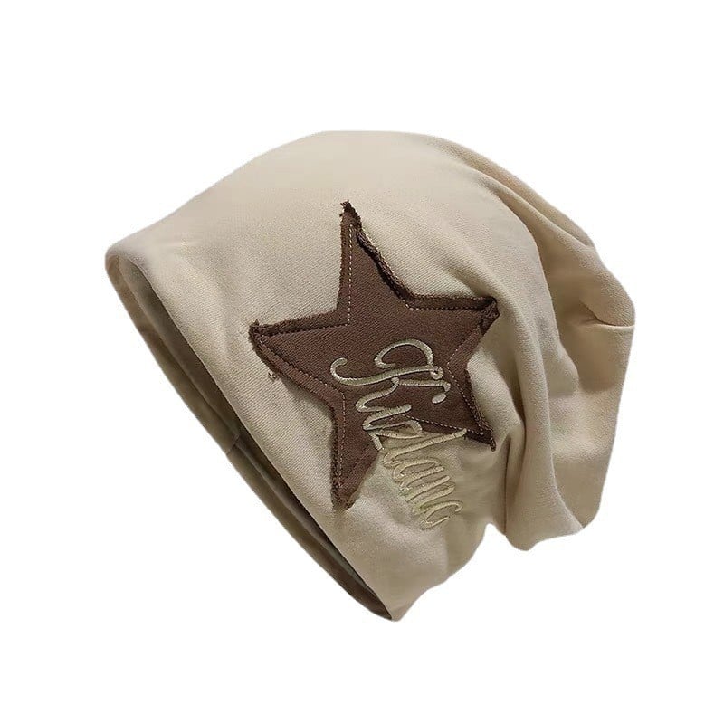 MAVORE Embroidered Patch Beanie Hat