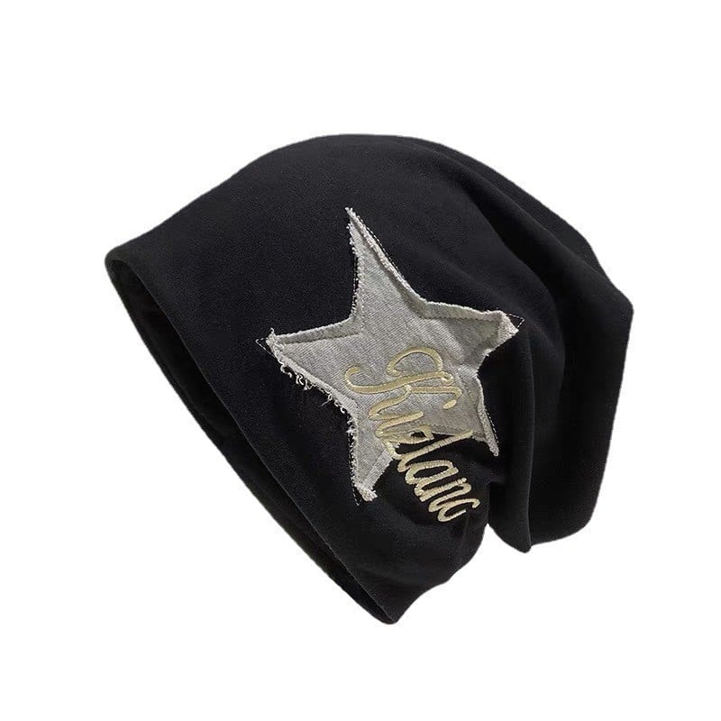 MAVORE Embroidered Patch Beanie Hat
