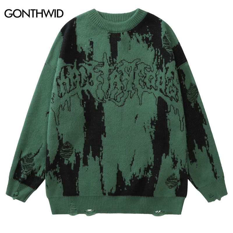 MAVORE Oversized Ripped Sweater