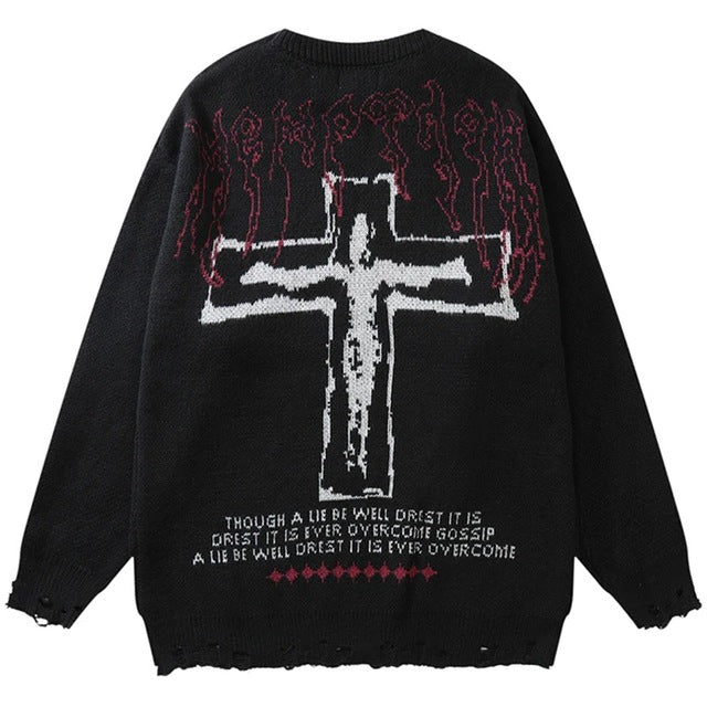 MAVORE "Jesus" Oversized Sweater