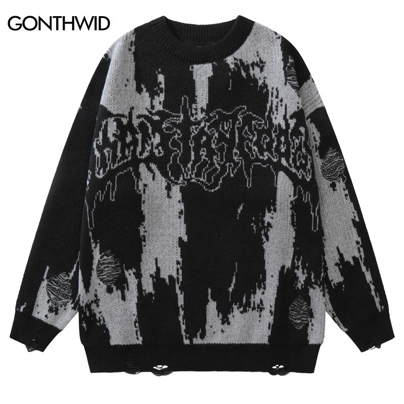 MAVORE Oversized Ripped Sweater
