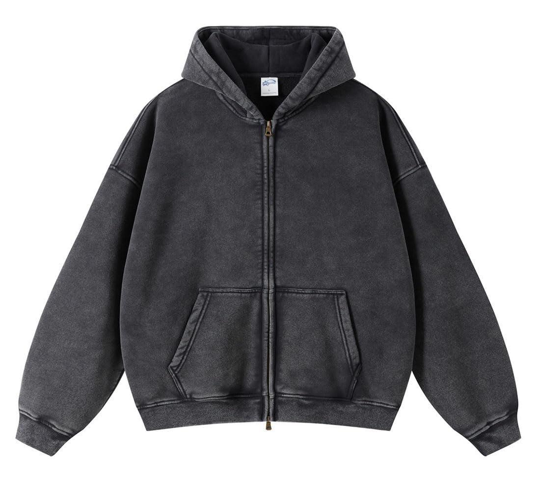 MAVORE Zip-Up Black Hoodie