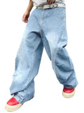 MAVORE Baggy Light-Blue Jeans