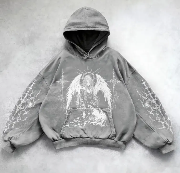 MAVORE Oversized Print Hoodie