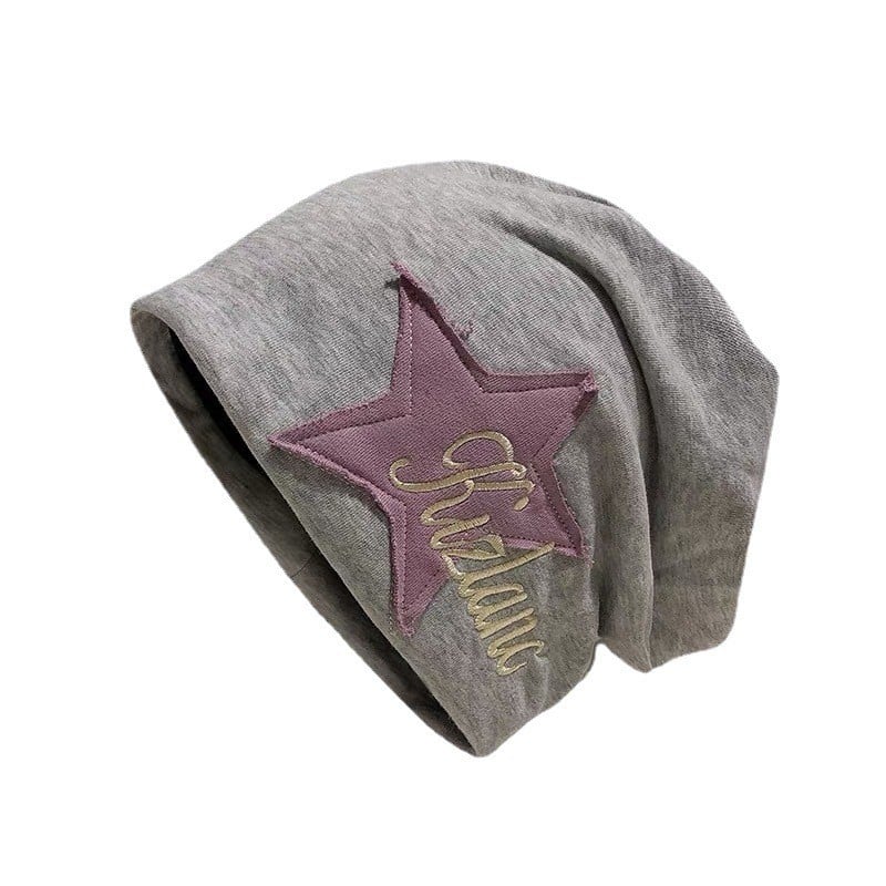 MAVORE Embroidered Patch Beanie Hat
