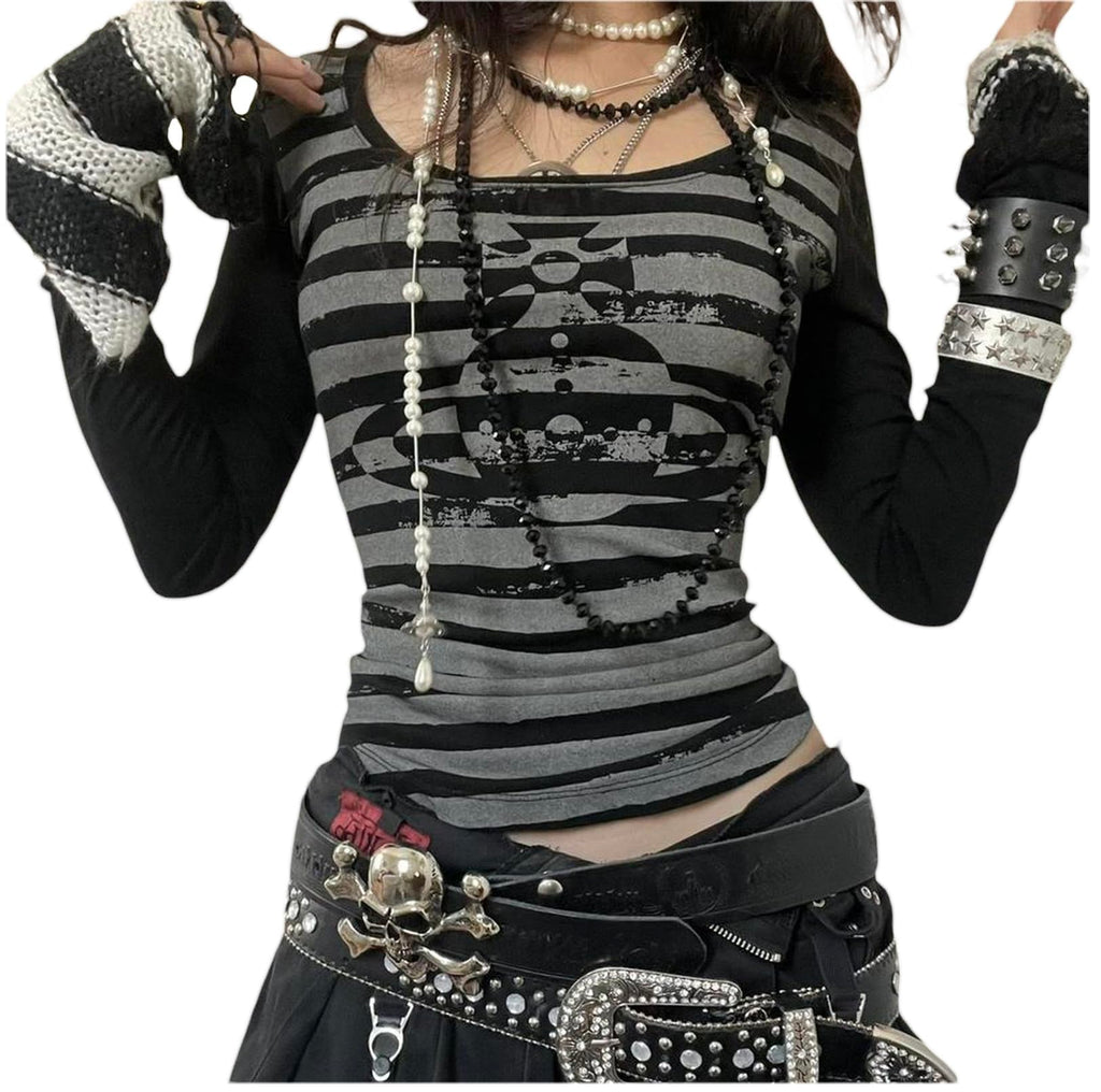 MAVORE Long Sleeve Emo Top