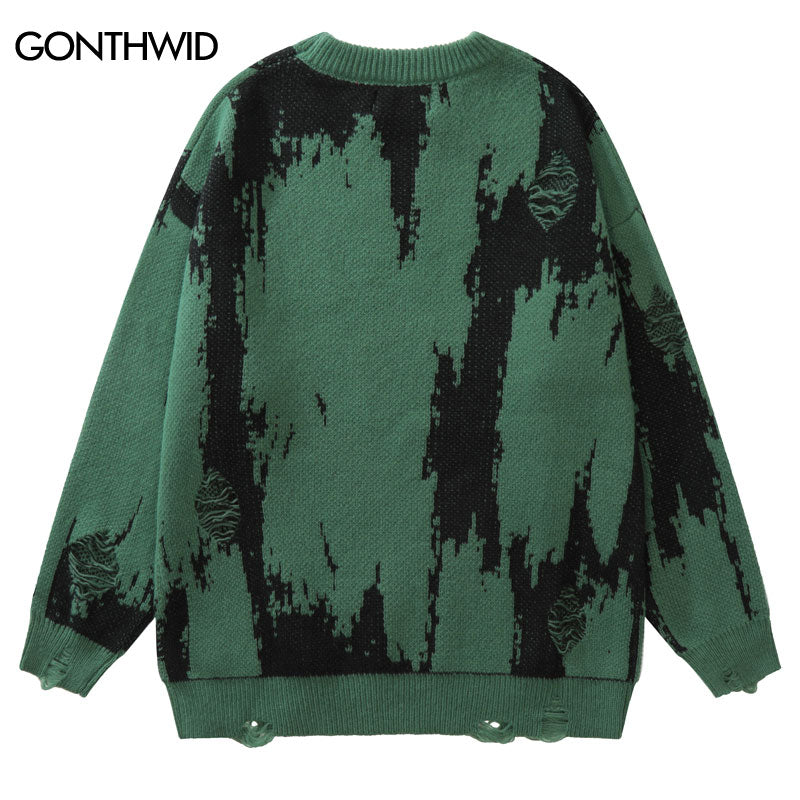 MAVORE Oversized Ripped Sweater
