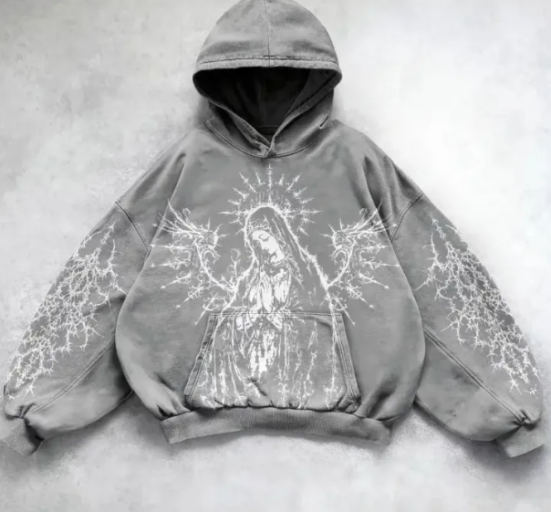 MAVORE Oversized Print Hoodie