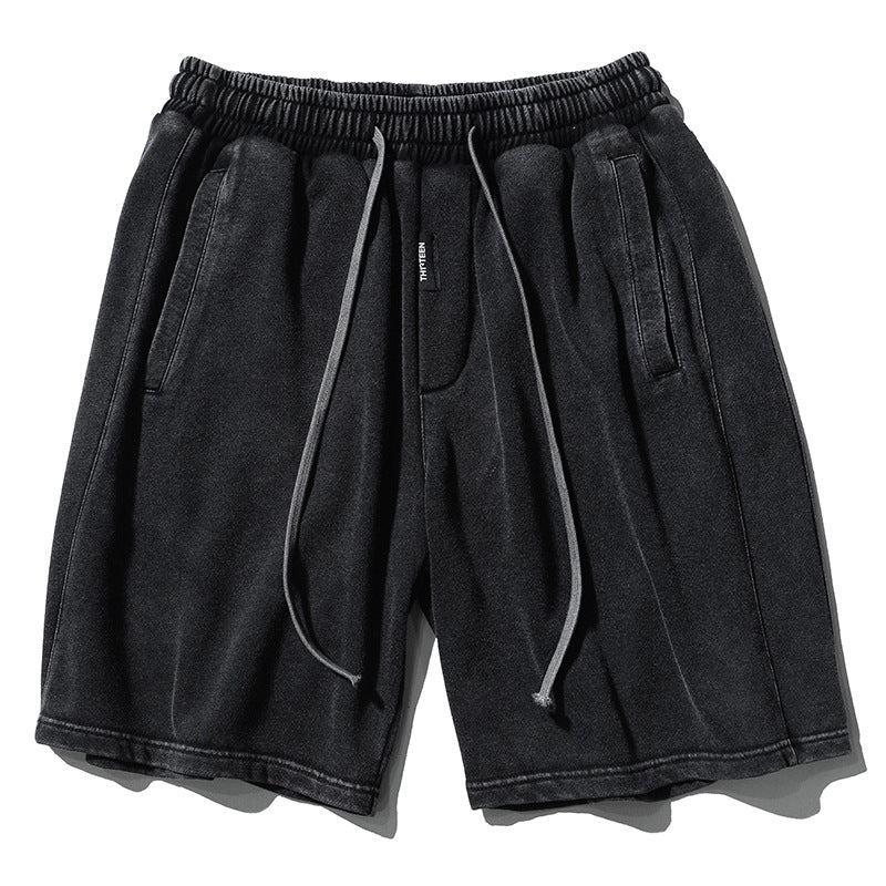 MAVORE Washed Black Shorts