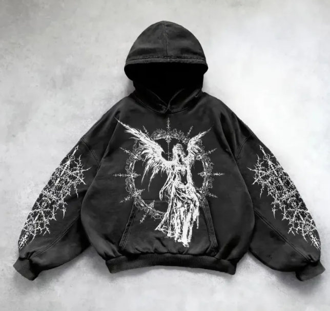 MAVORE Oversized Print Hoodie