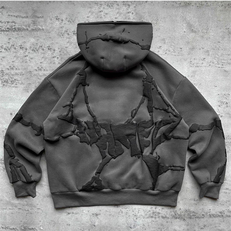 MAVORE Oversized Zip-Up Hoodie