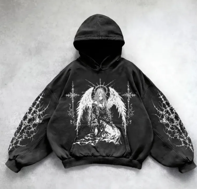 MAVORE Oversized Print Hoodie