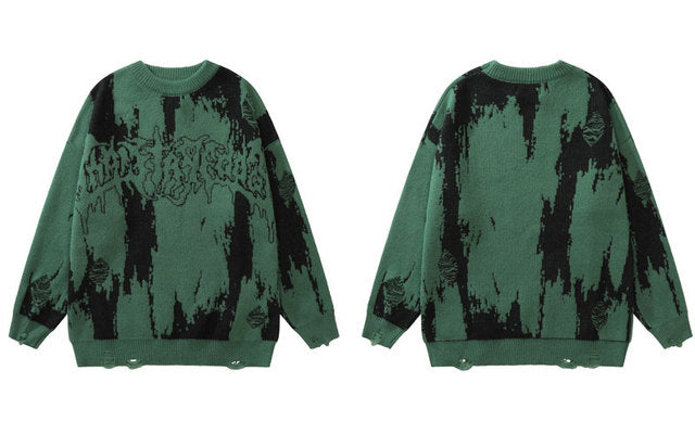 MAVORE Oversized Ripped Sweater