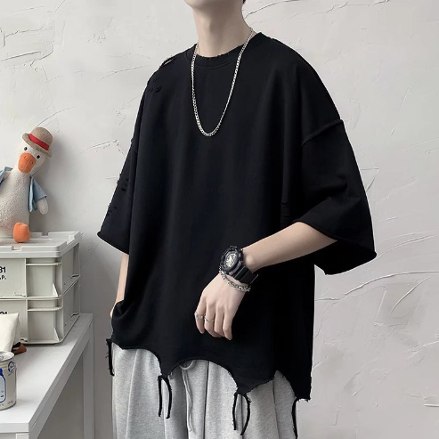 MAVORE Oversized Ripped Shirt