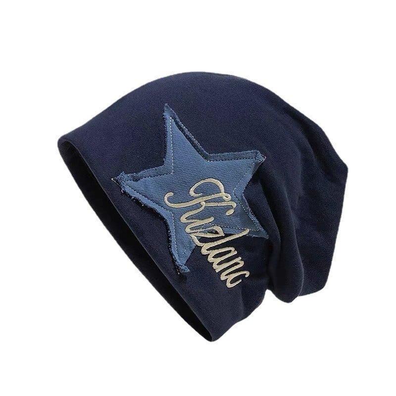 MAVORE Embroidered Patch Beanie Hat