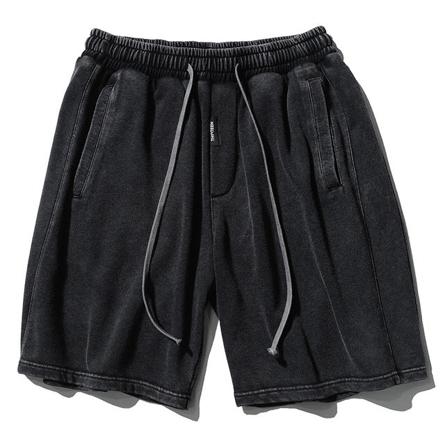 MAVORE Washed Black Shorts