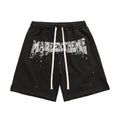 MAVORE Light Print Ripped Shorts