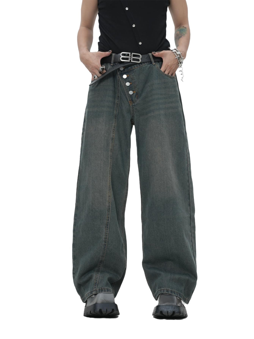 MAVORE Relaxed Fit Black Jeans