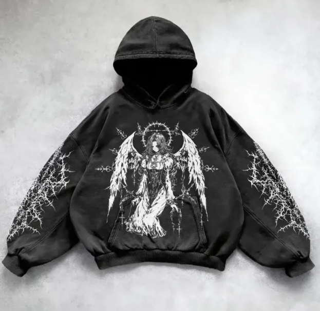MAVORE Oversized Print Hoodie
