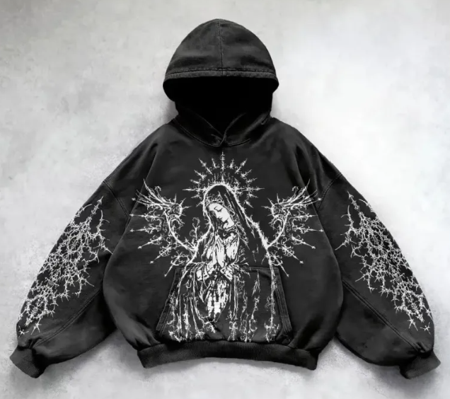 MAVORE Oversized Print Hoodie