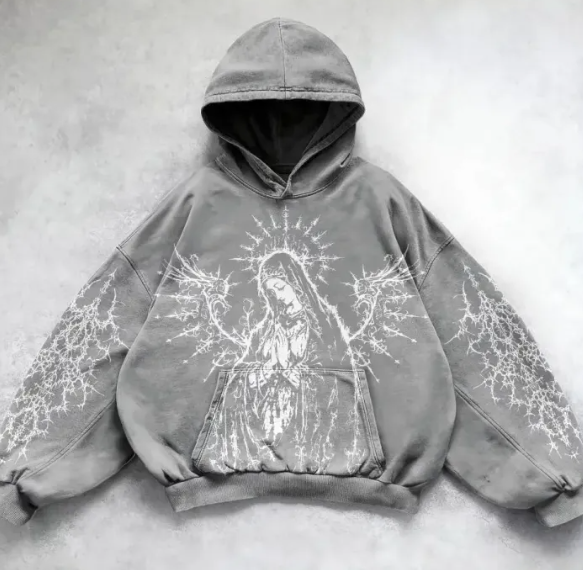 MAVORE Oversized Print Hoodie