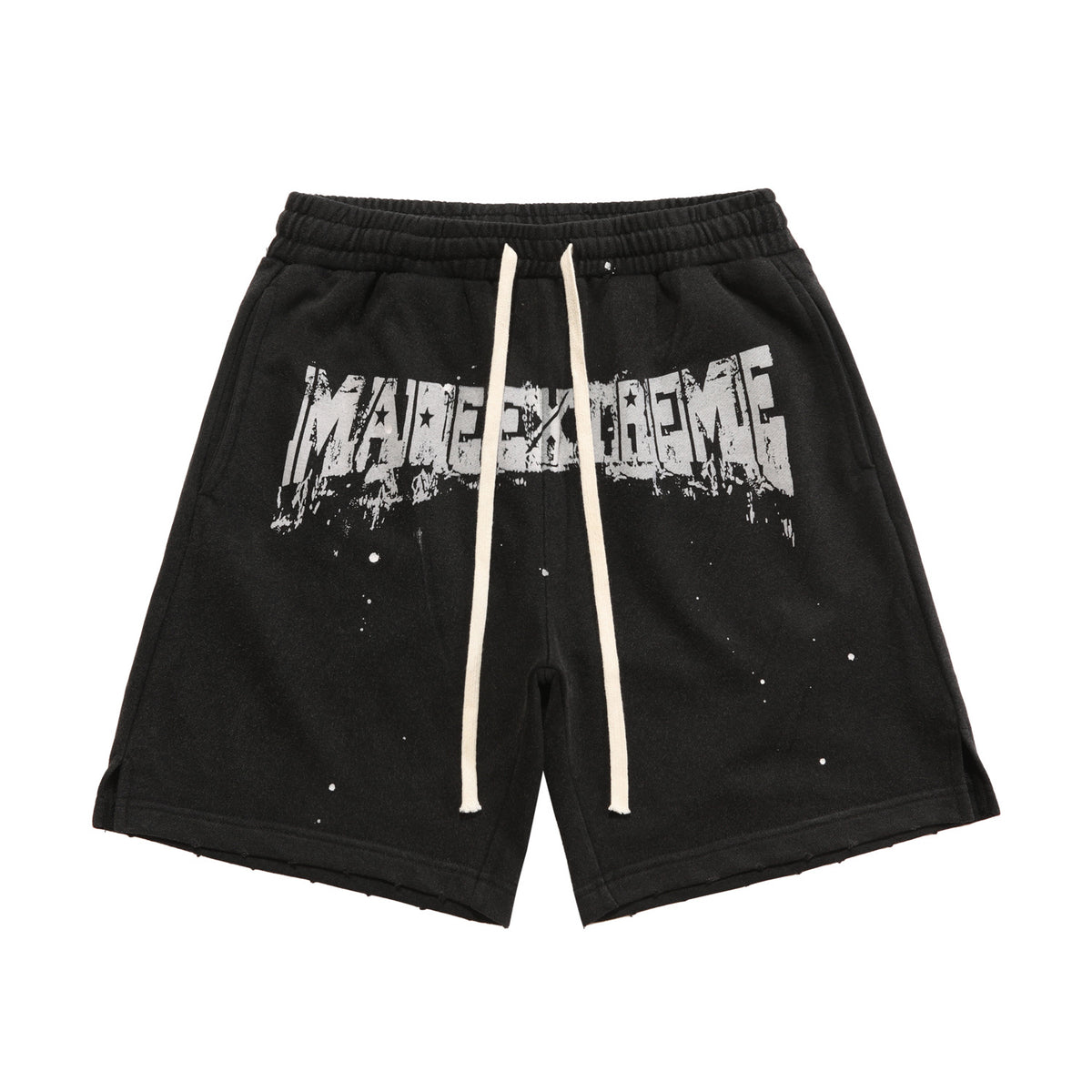 MAVORE Light Print Ripped Shorts