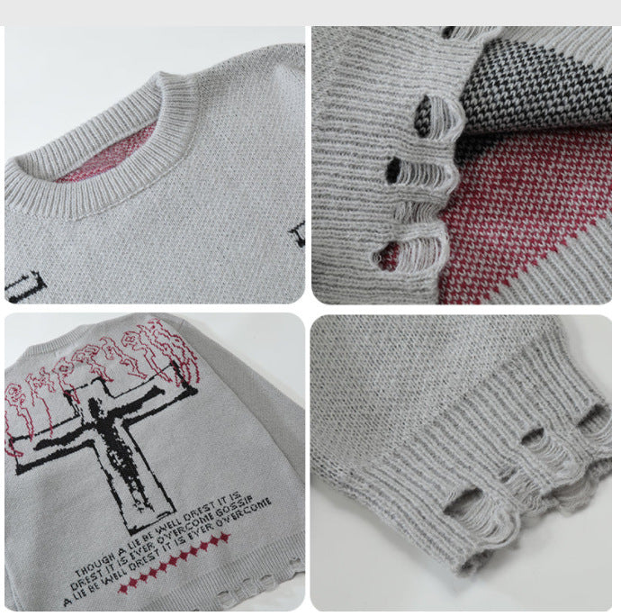 MAVORE "Jesus" Oversized Sweater