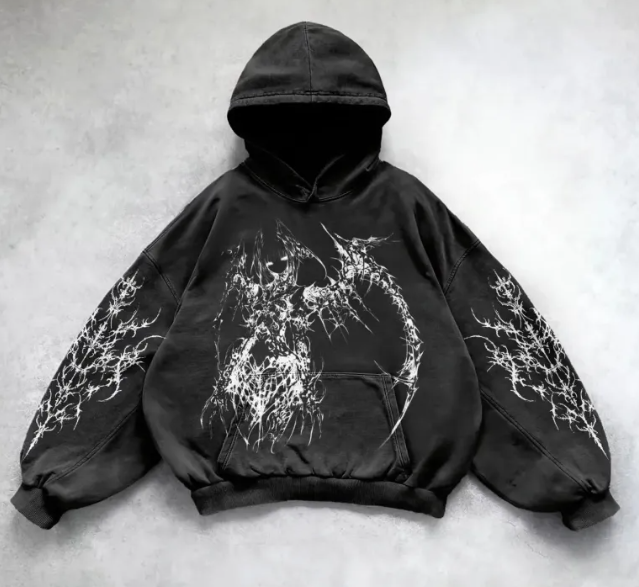 MAVORE Oversized Print Hoodie