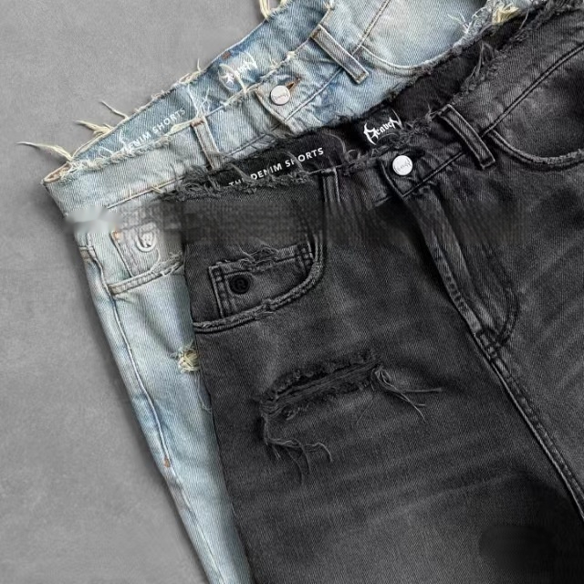 MAVORE Ripped Denim Shorts