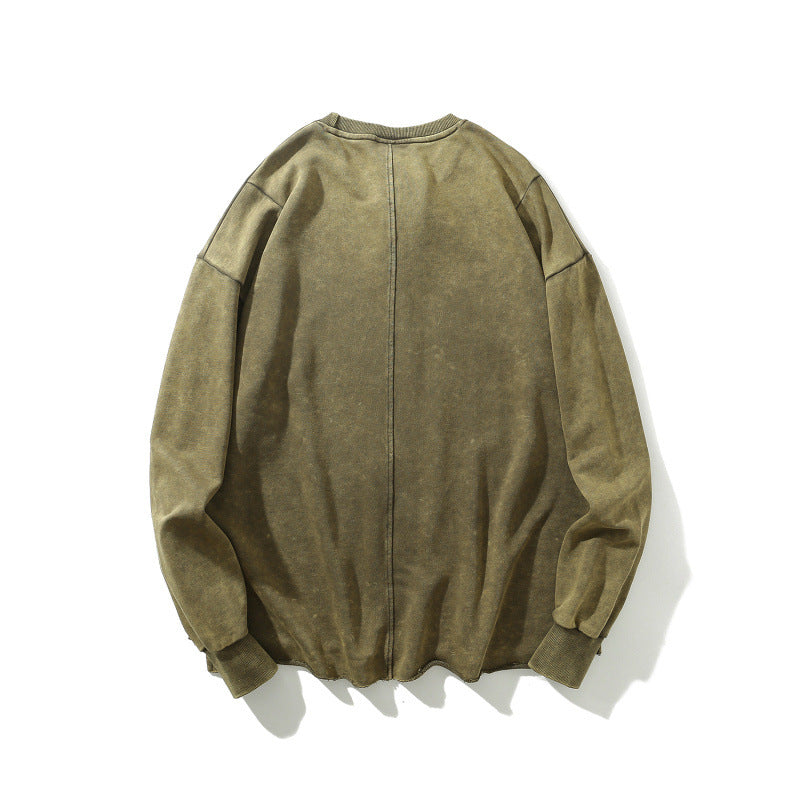 MAVORE Round Neck Green Sweater